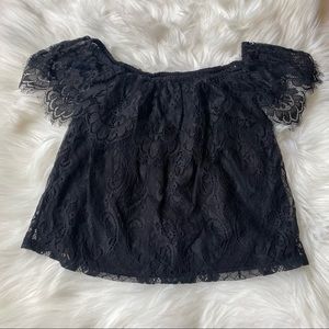 Hollister Black Lace Crop Top